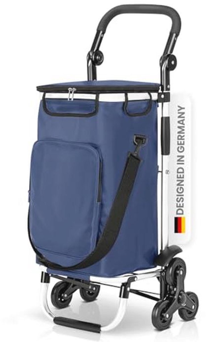2-in-1 Vouwbare Boodschappentrolley met 3-wielensysteem en Isolatie