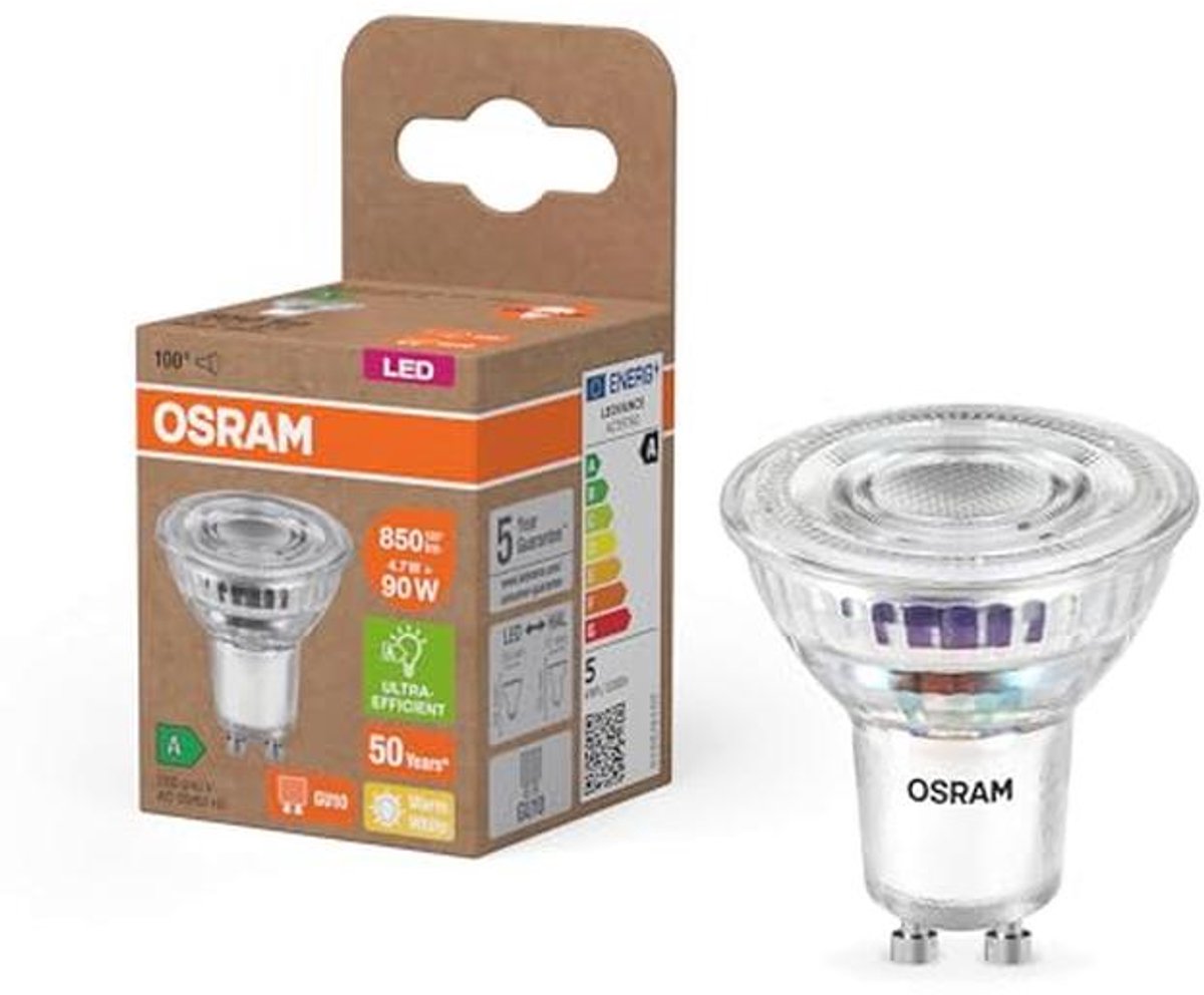 LED Reflektorlamp GU10 4.7W Warm Wit Energiezuinig