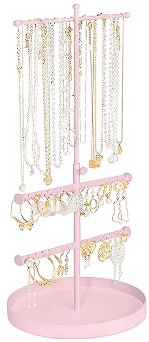 Sieradenhouder Standaard met 3 Tier Boom Organizer voor Kettingen en Oorbellen