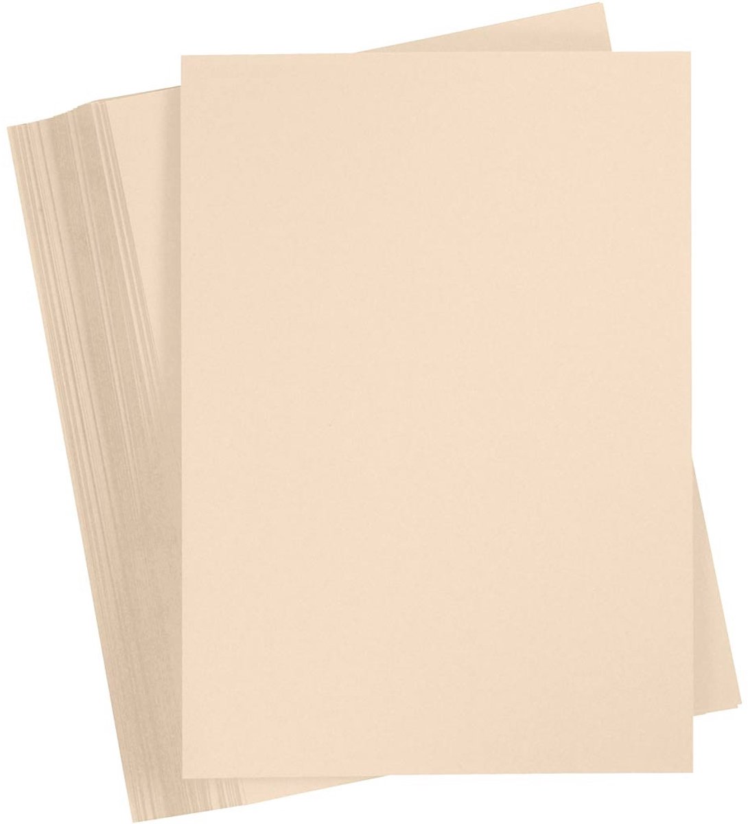 Creativ Company Bruin karton 180 grams - zandkleur a4 karton - hobbykarton - stevig papier - a4 papier 180 grams - knutselpapier knutselkarton - 21x29,7 cm - 100 vellen afbeelding 1