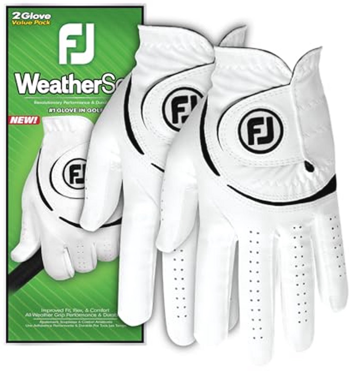 Heren 2-Pack Golfhandschoenen voor Optimale Grip en Comfort