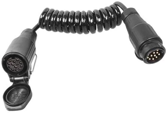 24 Volt Spiraalkabel Adapter van 1x15 polig naar 2x7 polig N S