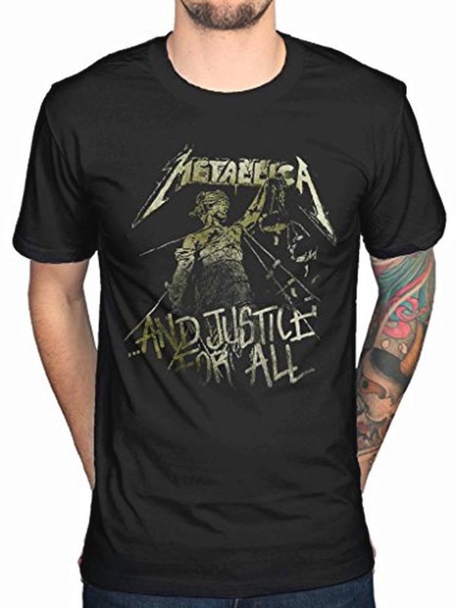 Vintage Heavy Metal T-Shirt with Justice Design