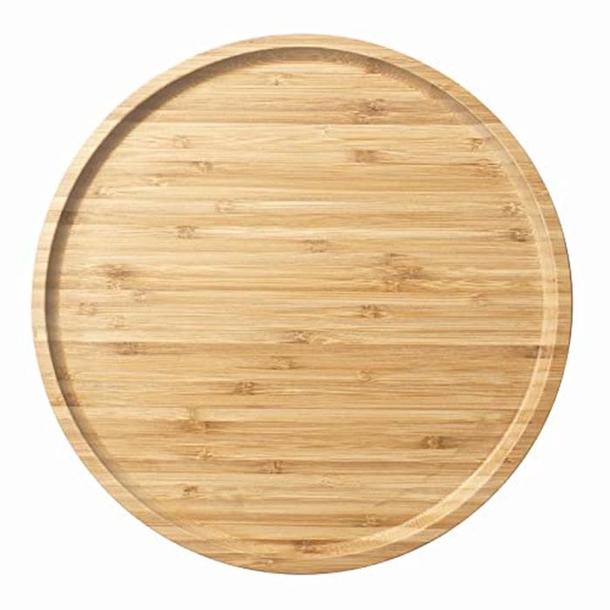 Ronde Bamboe Serveerschaal voor Fruit, Brood, Salade en Charcuterie, 30 cm