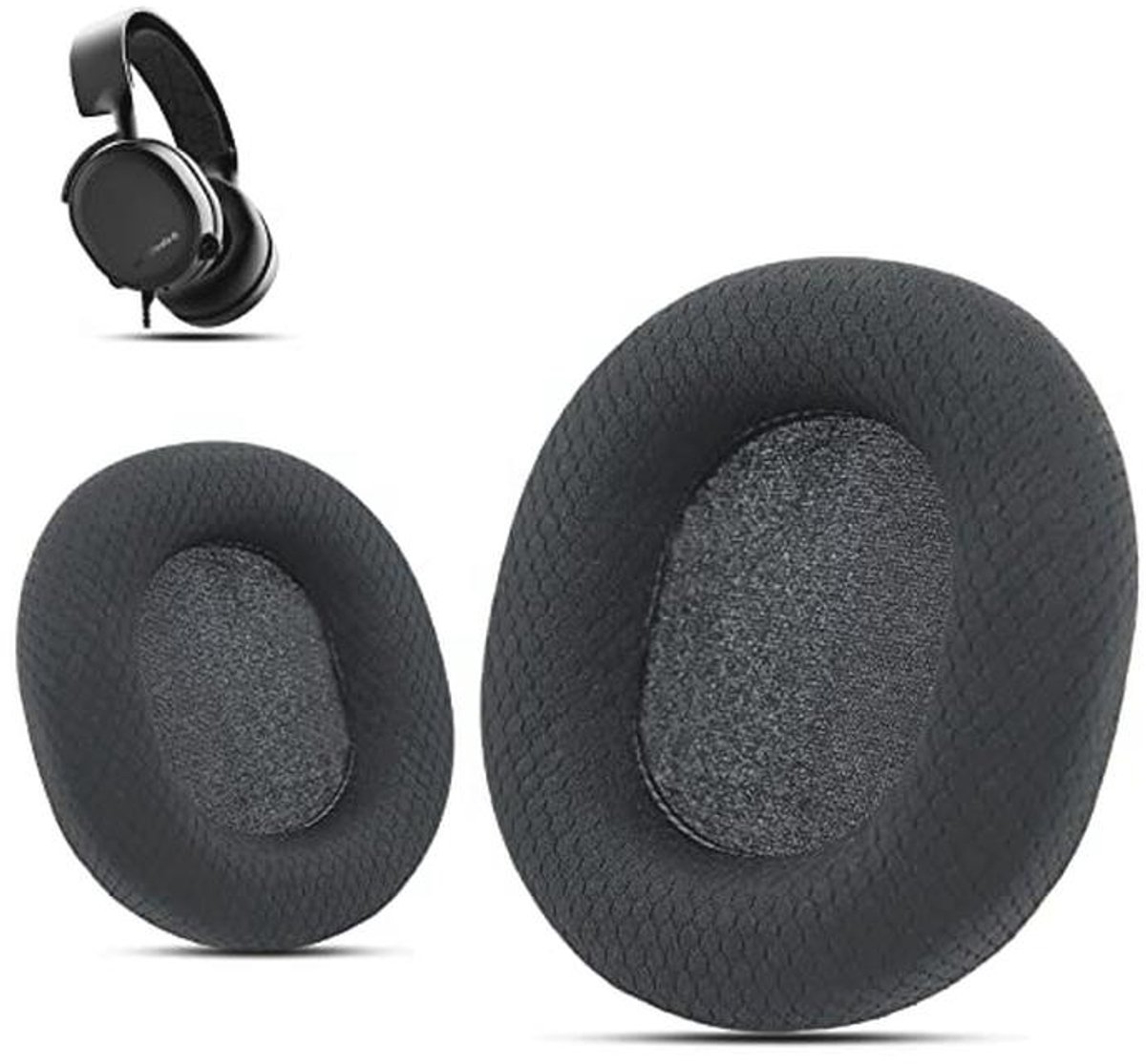 Comfortabele vervangende oorkussens voor gaming headsets - zwart