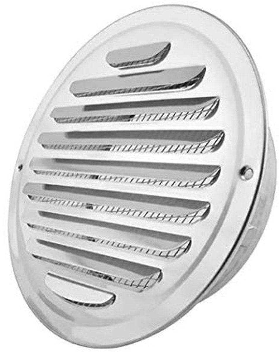 Roestvrij Stalen Ventilatierooster met Insectenwering en Weerbescherming - Diverse Maten B