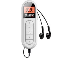 FM draagbare zakradio - met LCD-scherm, clip, stereo koptelefoonaansluiting - geschikt voor sportschool, wandelingen, kamperen