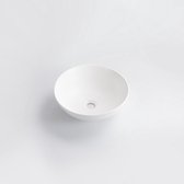 QeramiQ Dely Waskom - 40x40x13.5cm - rond - keramiek - mat wit