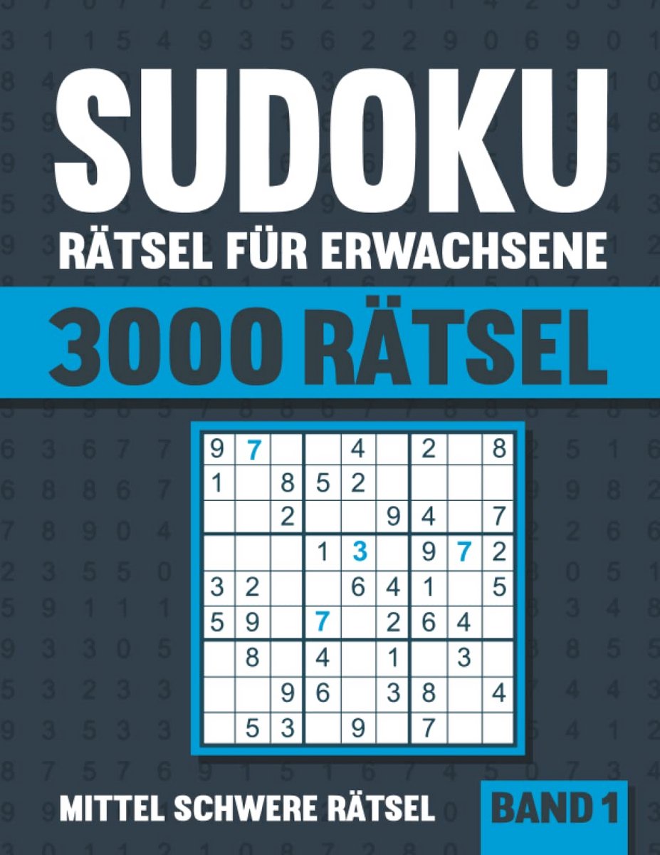 3000 Sudoku Puzzels voor Volwassenen: Groot Formaat Gemiddeld Moeilijk Inclusief Oplossingen