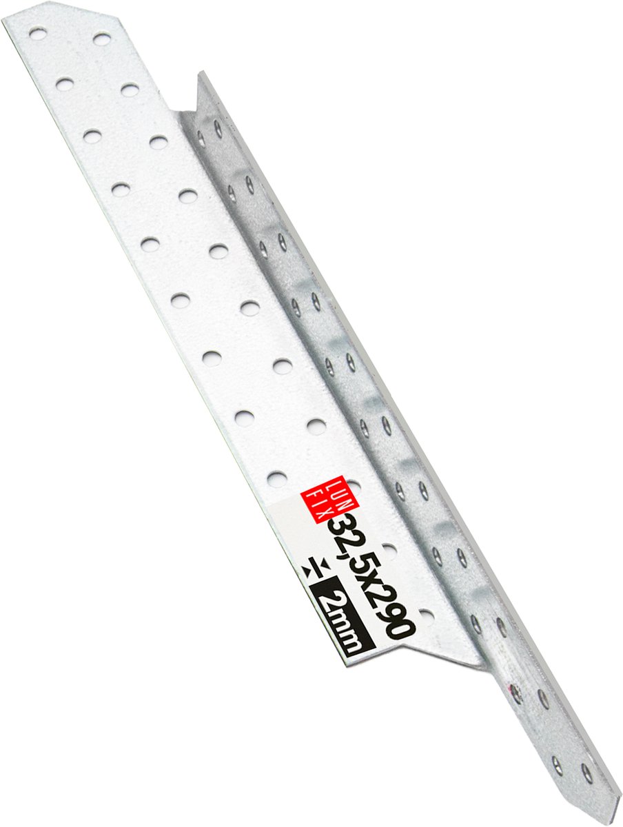 LUN FIX - Sparrenpfettenanker - Verzinkt - 32x290mm - Schwerlast-Winkelverbinder - Rechts