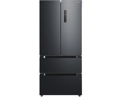Heinner HCFD-M516INVHDXE++ French Door Amerikaanse Koelkast – 516 L – No Frost – LED Touch Display – InoxCool & ADT Fresh System – Donker RVS – 5 Jaar Garantie