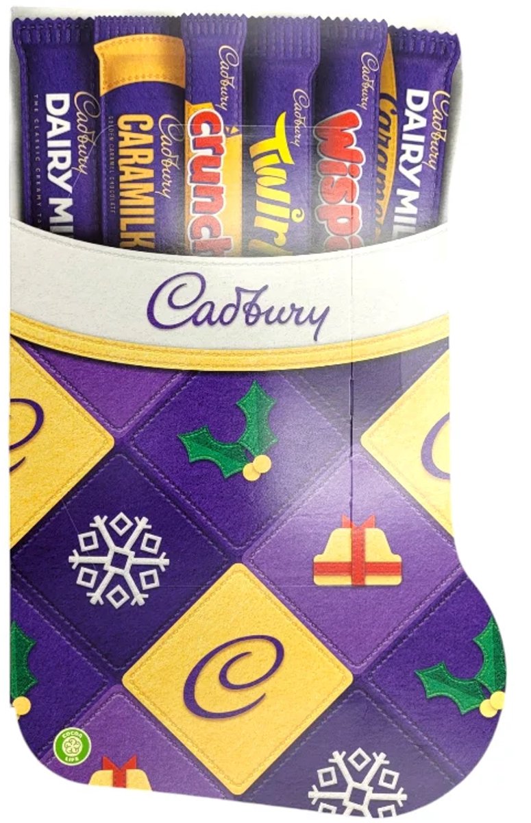 Cadbury Chocolade Stocking – Kerstcadeau – Assorti Chocolade – Feestdagen – 174 gram