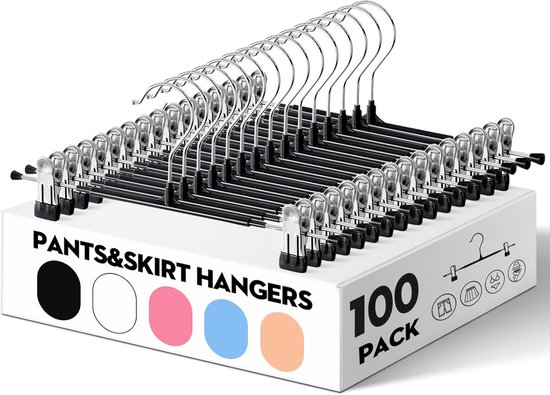 100-Delige Fluwelen Kleerhanger, Hangerset Met Antislip Oppervlak, Ruimtebesparende