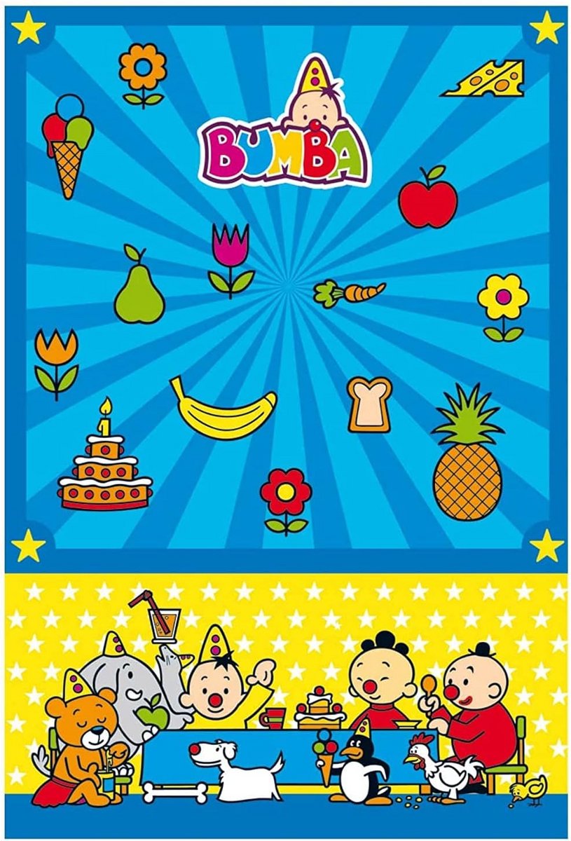 Tafelkleed 130x180 cm Kinderfeestje Blauw Plastic
