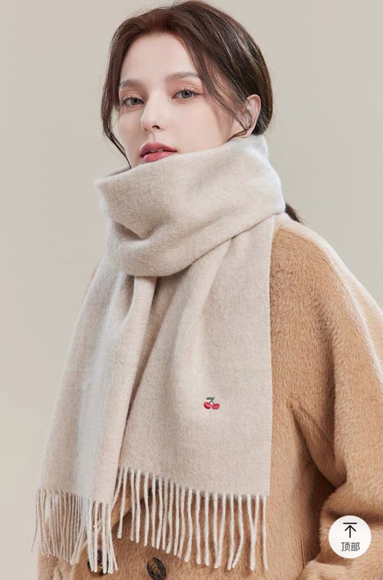 Écharpe tricotée en pure laine colorée XL-200*90CM avec fil d'argent