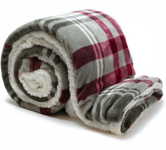 Unique Living Plaid Larsson - 150x200 - Grijs/Rood