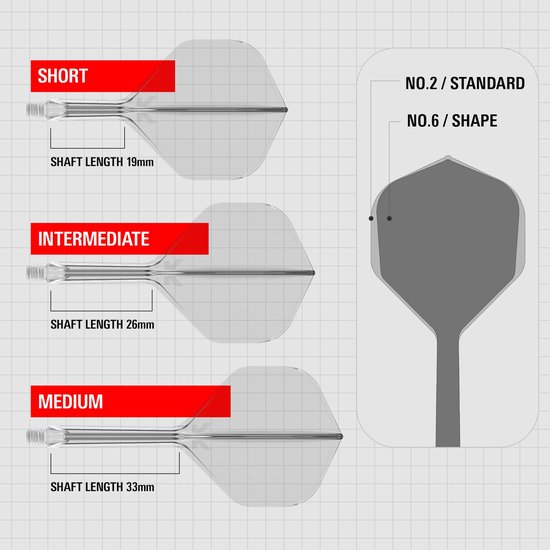 Target K-Flex Clear NO2 - Dart Flights - Short van Target — afbeelding 4