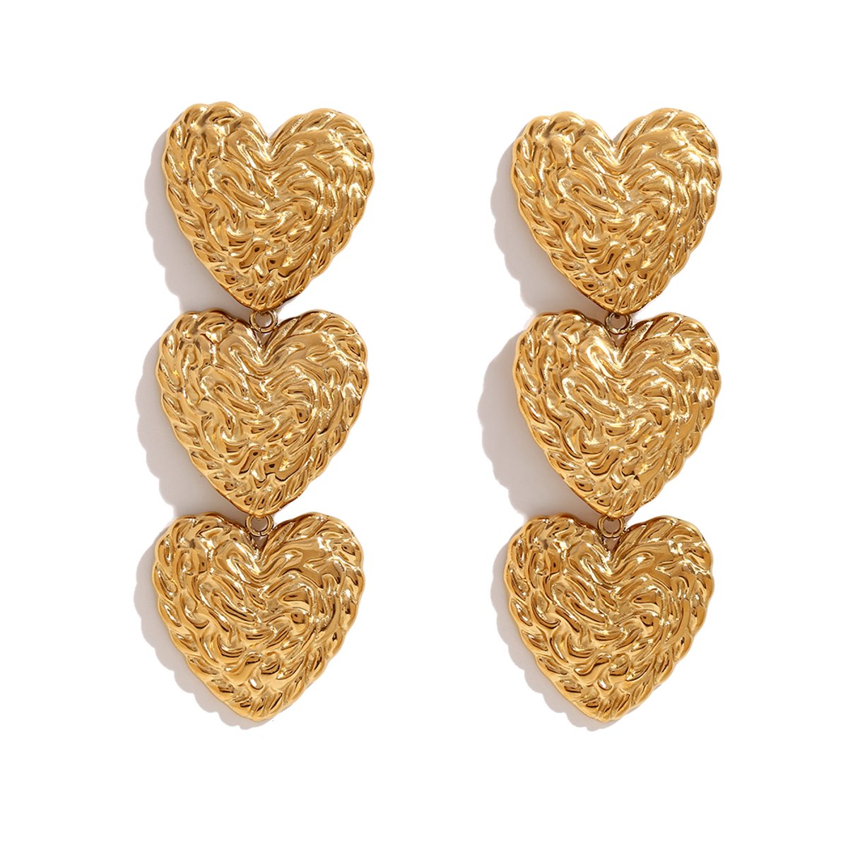 Veldy goudkleurige oorbellen - RVS oorbellen - Stainless steel oorbellen goud/gold - Mooie oorbellen - Goudkleurig