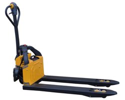 Korte elektrisch palletwagen - korte elektrische hefwagen - 1.200 KG - elektrisch rijden en heffen, zakken met een hendel - 800 x 560 mm