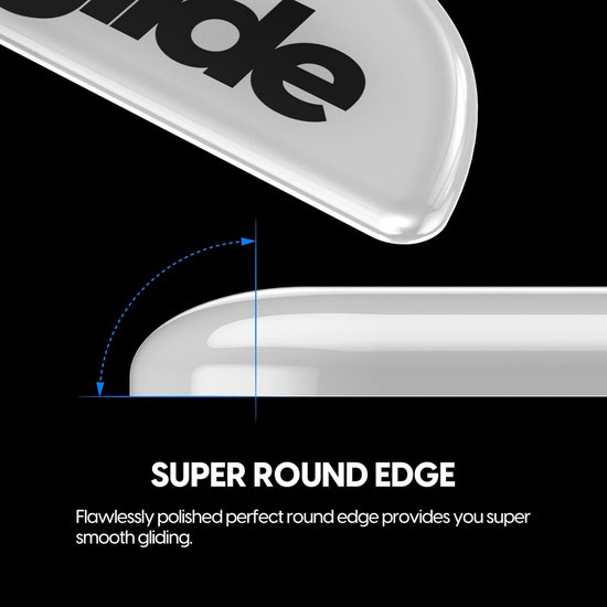 Supersnelle Glazen Muisskates voor Pulstar Xlite Draadloze Gaming Muis - Wit — afbeelding 2
