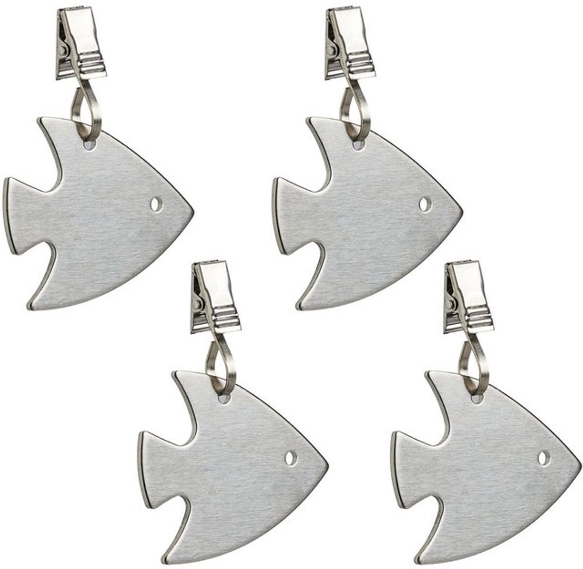 Doodadeals® - Tafelgewichtjes - Tafelkleed Gewichtjes - Tafelkleedverzwaarders - RVS - Visjes- 4 stuks