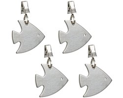 Doodadeals® - Tafelgewichtjes - Tafelkleed Gewichtjes - Tafelkleedverzwaarders - RVS - Visjes- 4 stuks