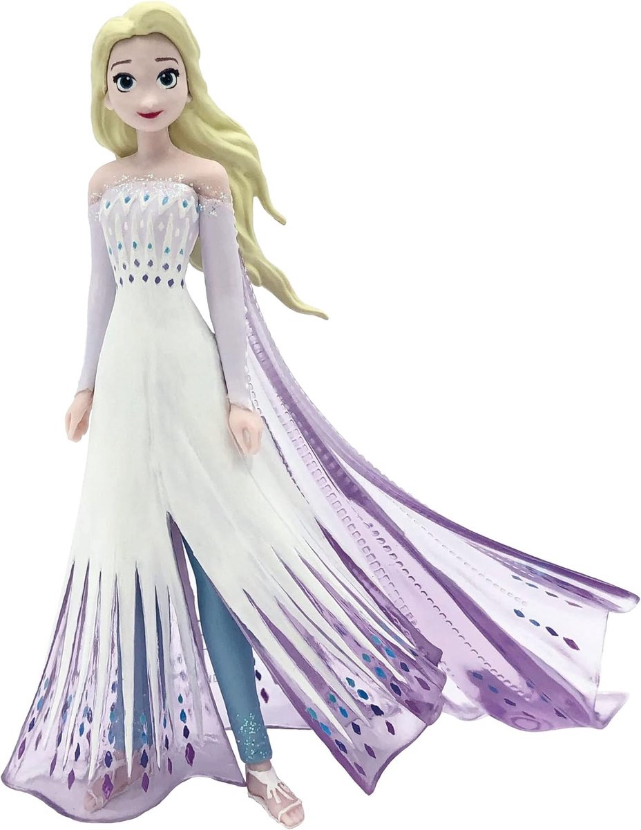 Bullyland 13517 – Speelfiguur en verzamelfiguur Elsa uit Frozen 2, ca. 9,5 cm – levensecht en detailrijk vormgegeven – ideaal als taartfiguur en klein cadeautje voor kinderen vanaf 3 jaar.