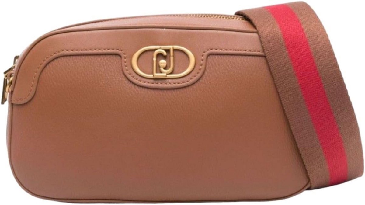 Dames Crossover Tas M - Verstelbare Schouderriem - Bruin & Rood