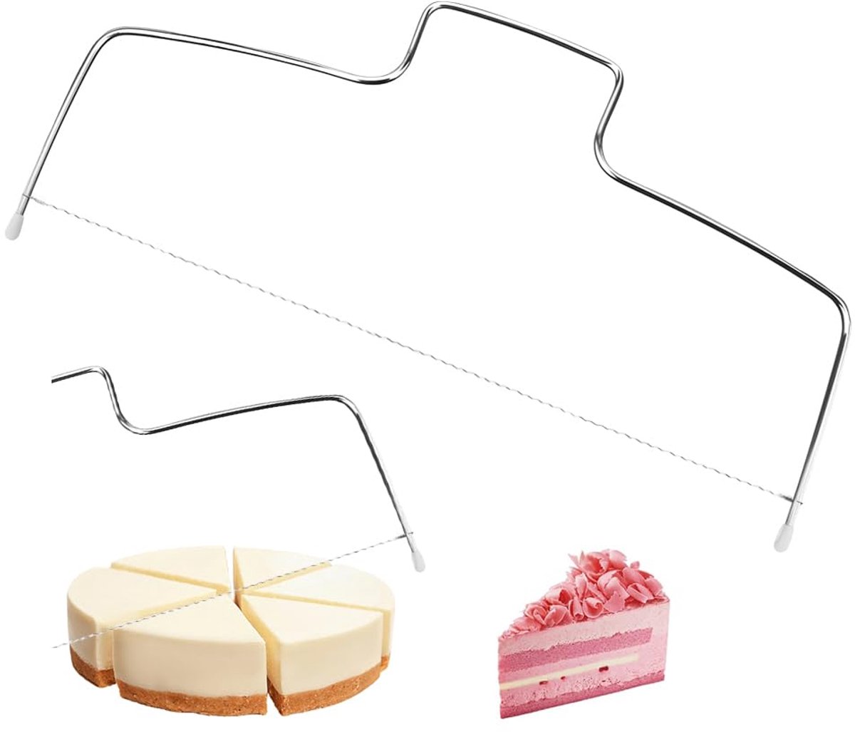 Unyqoos® Adjustable stainless steel cake cutter for precise layer cutting