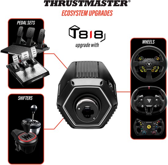 Thrustmaster T818 Black Edition - Racestuur - 10 N·m Direct Drive Force Feedback Servo Base - voor de PC van Merkloos — afbeelding 3