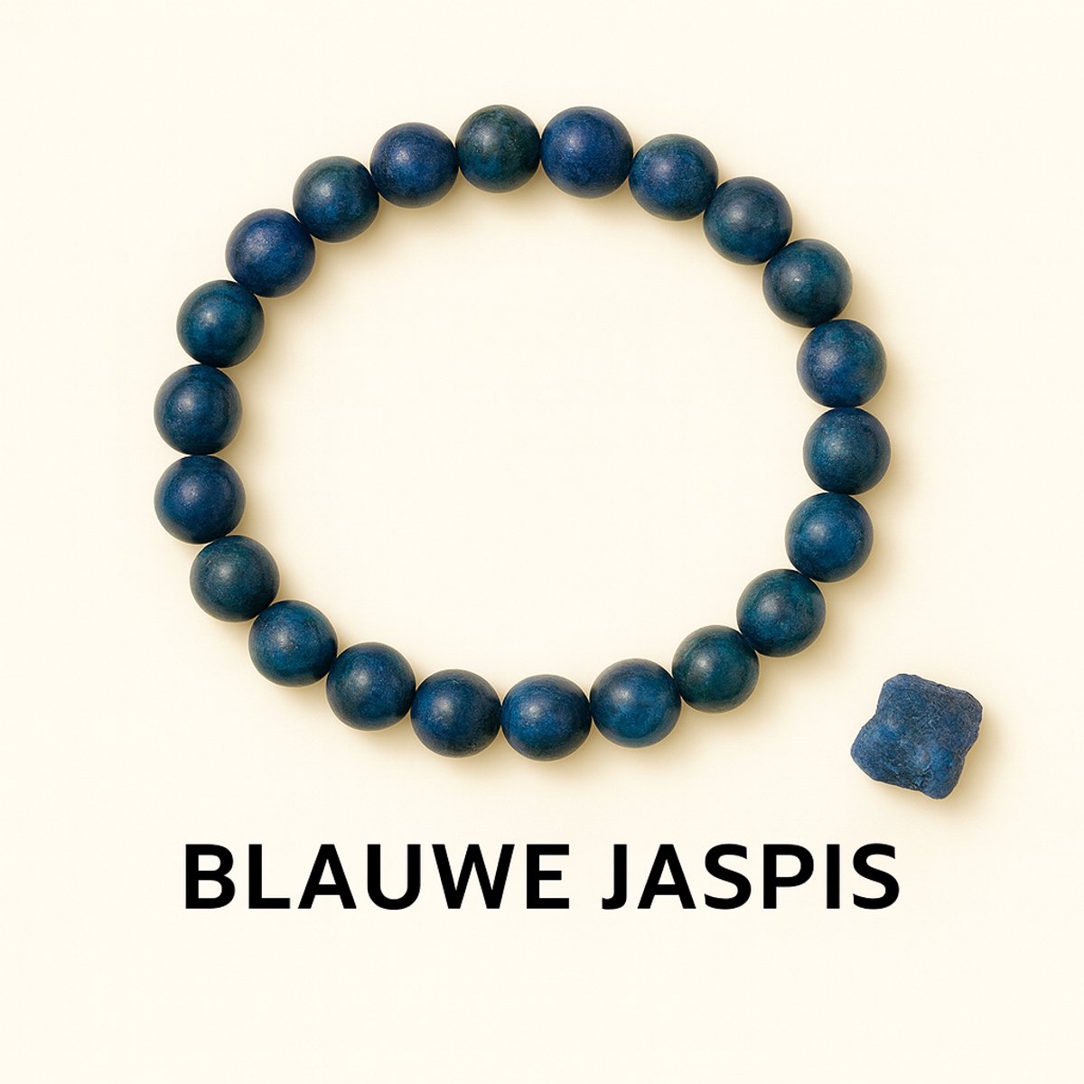 S4H Armband Blauwe Jaspis – 8 mm – 18 cm | Krachtige Beschermsteen & Innerlijke Rust