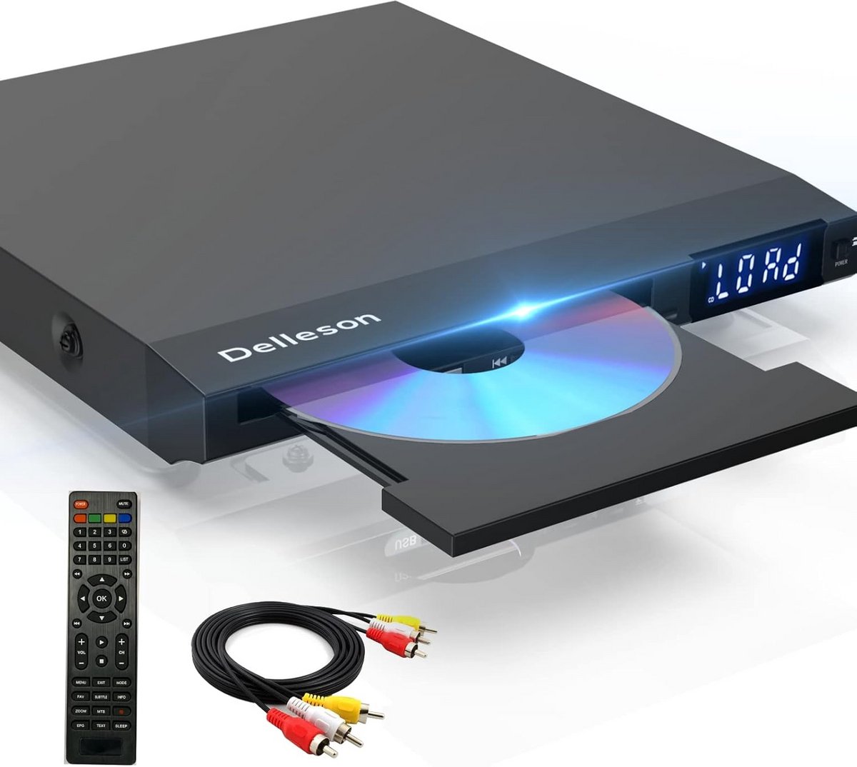 Compacte Regiovrije DVD-speler met USB en Microfoonaansluiting