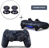 Hex 3D Combo Pack - PS4 Controller Skins PlayStation Stickers + Thumb Grips
