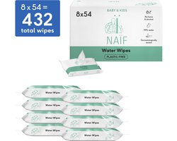 Naïf Billendoekjes – Baby & Kind – 99% Water – 0% Parfum & Alcohol – Plasticvrij – 432 Stuks (8x54)