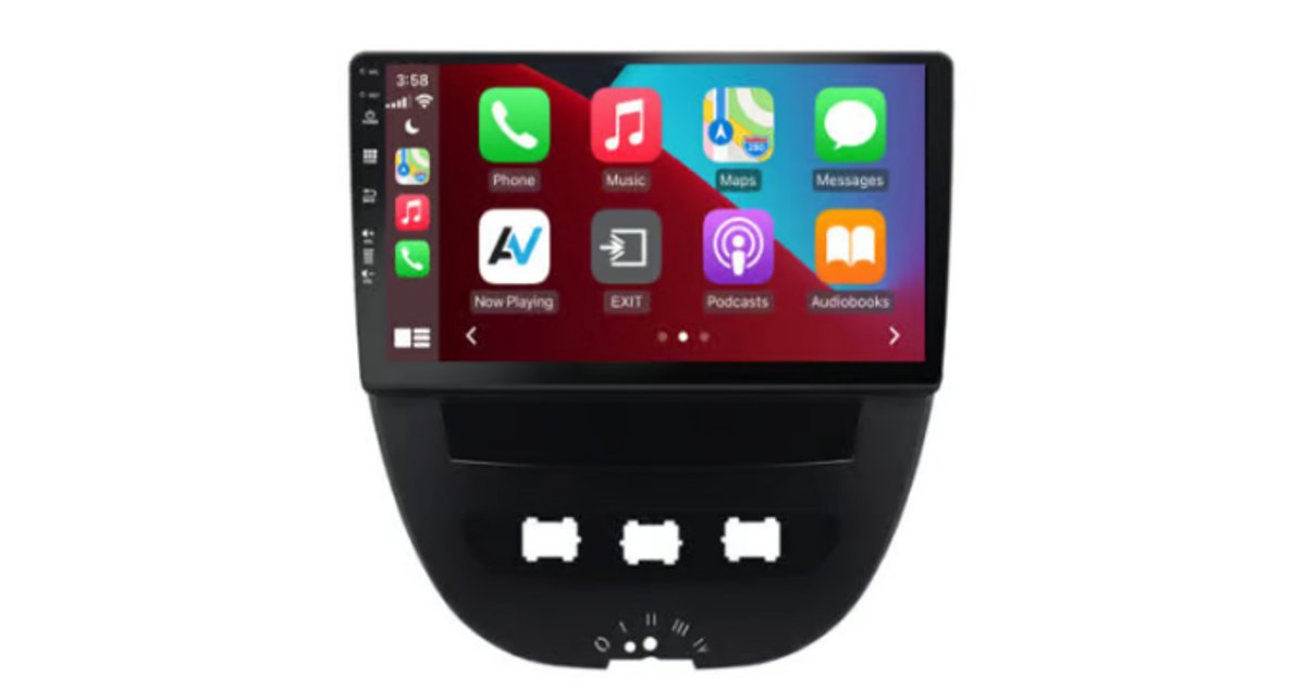 Apple CarPlay & Android Auto Autoradio met DAB+ voor Toyota aygo 2006-2014