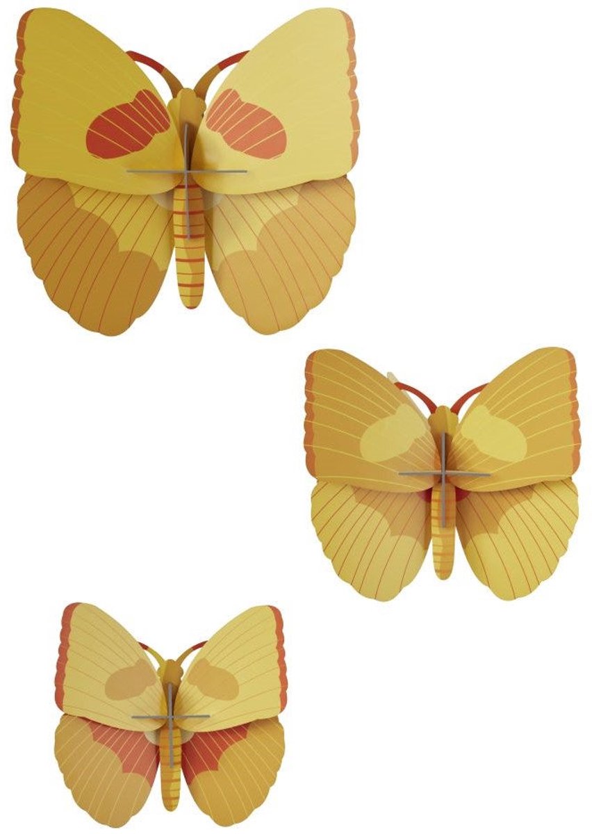 Vlinders, Set/3 - Gele vlinders