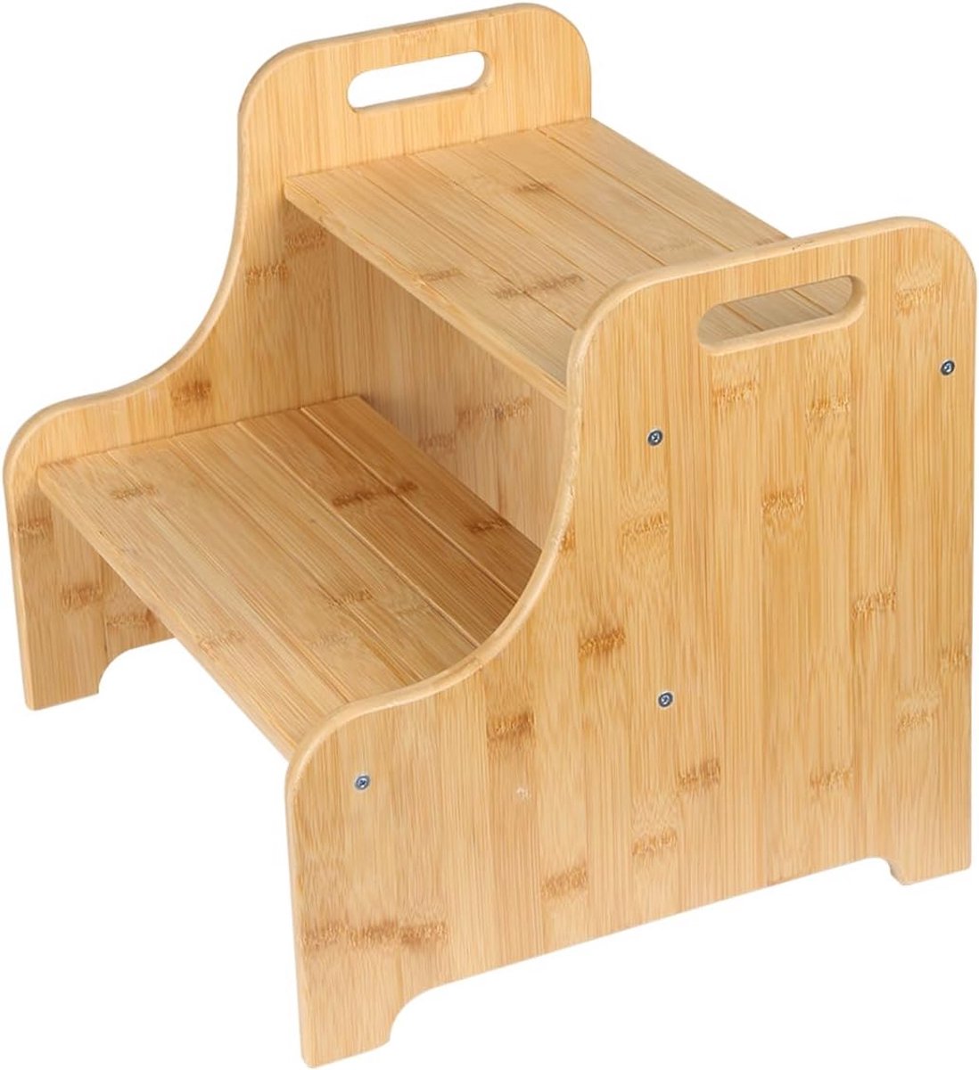 Tweelaags Opvouwbare Opstap Kruk voor Kinderen met Antislip Treden