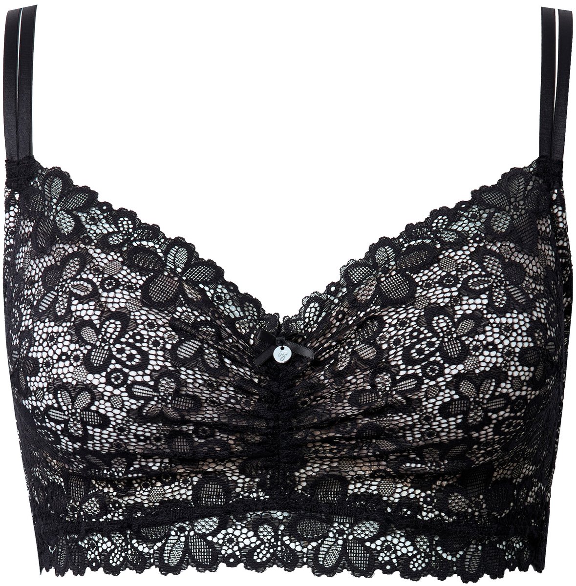 TruYou - Dames - TRUYOU bralette kant zachte cups zonder beugel - Zwart - Maat 85D