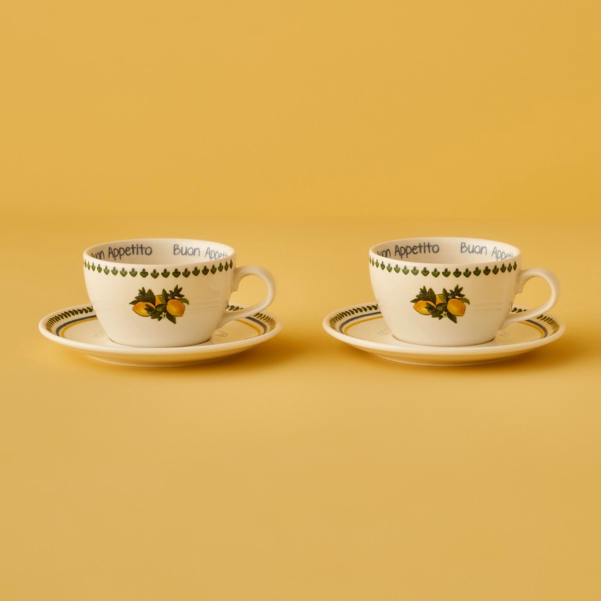 Lemoncello Set van 2 Thee - Koffie - Cappuccino kopjes
