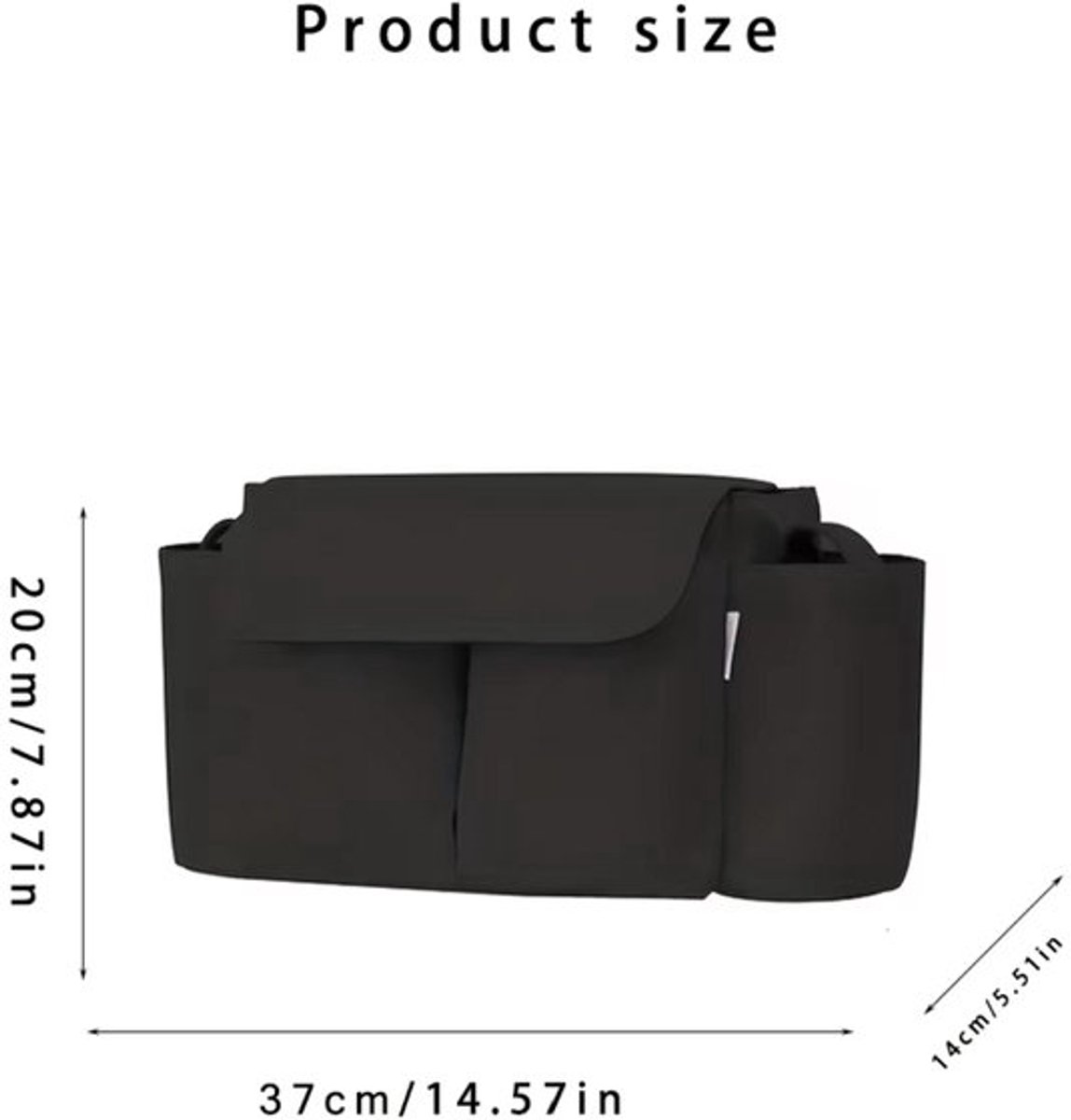 Baby Wandelwagen Organisator - Inclusief Gratis Bijtring - Tas voor Buggy - Baby Wandelwagen Accessoires - Kinderwagen Organizer - Kinderwagen Luiertas - Flessenhouder - Praktische Kinderwagen Tas — afbeelding 5