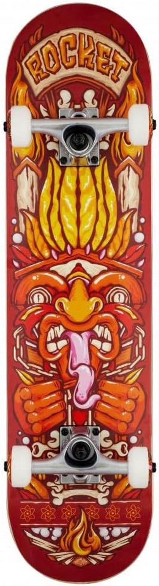 Complete Longboard Skateboard voor Volwassenen Unisex Rode Kleur