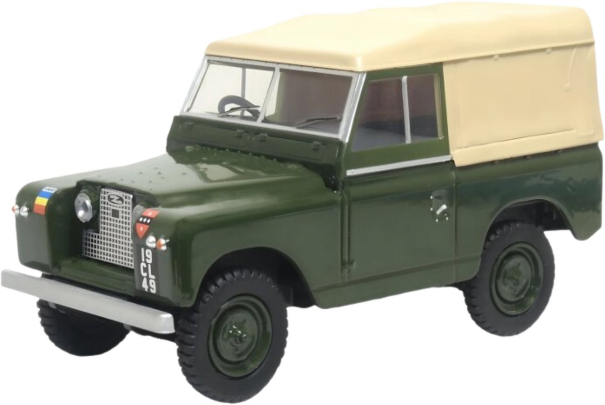 Oxford Modelauto - Land Rover Lightweight - groen/beige - schaal 1:43 - schaalmodel - verzamelaars