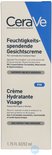 CeraVe Feuchtigkeitsspendende Gesichtscreme doosje. Voor normale tot droge huid. Met 3 essentiële ceramiden, niacinamide & hyaluronsäure. Parfumfrei und nicht komedogen. PM.