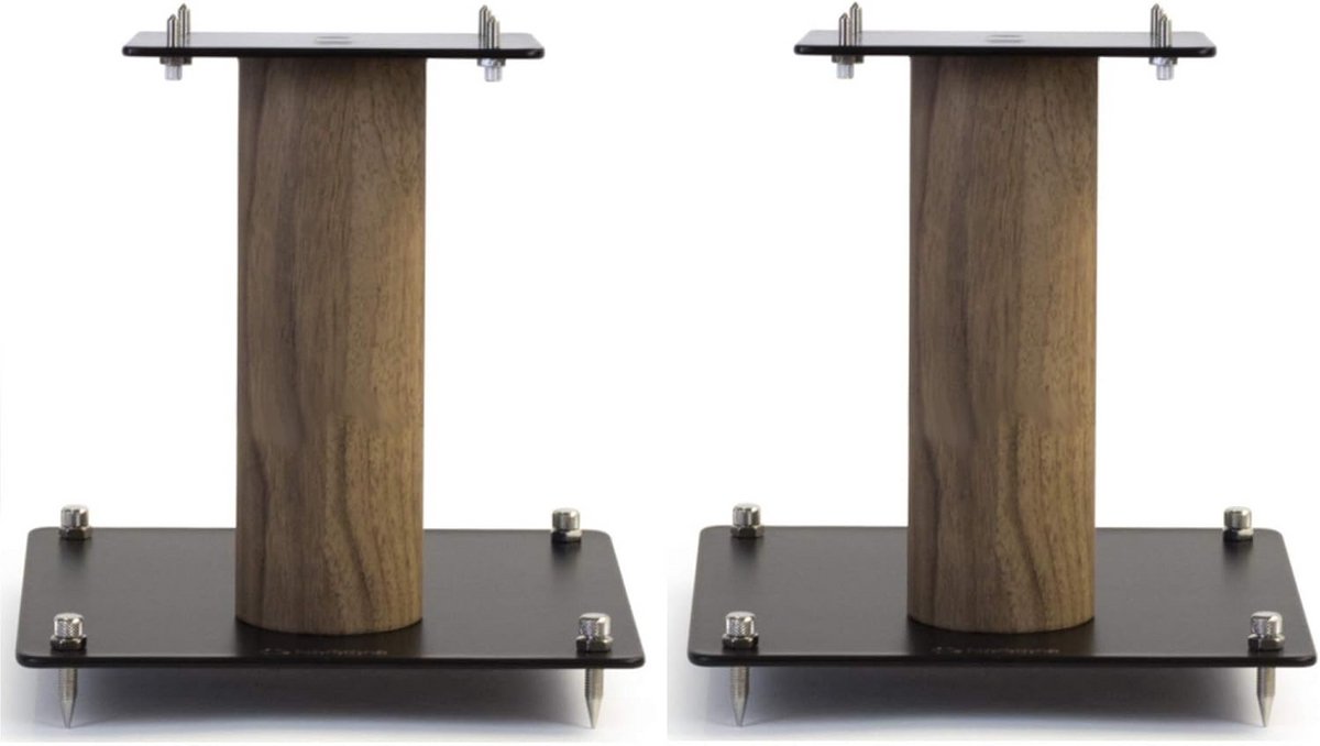 Audio- of TV-meubel Stand RVS Eikenkleur 25 cm Hoog