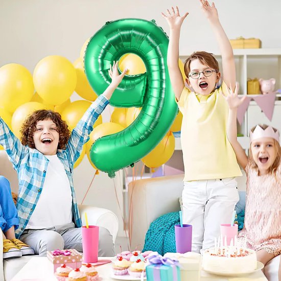 Balorise Enorme folieballon van 101 cm, gele cijfer 40, opblaasbare Balorise Enorme folieballon van 101 cm, gele cijfer 40, opblaasbare