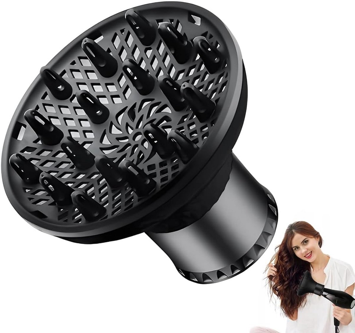 Universele Diffuser voor Krullend Haar: Verstelbaar voor Föhnpijp 4-6 cm