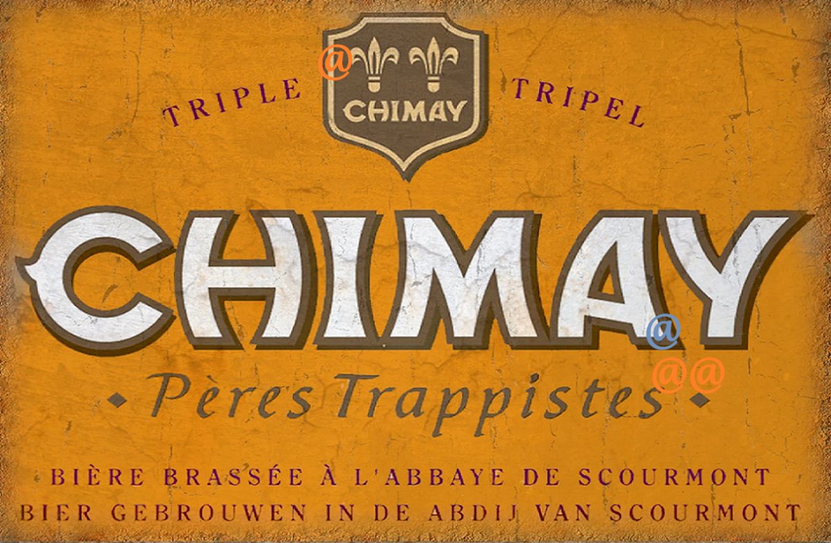 Chimay Peres Trappistes Bier Metalen Wandbord, Maat:30x20 cm - Drank-Bier-Rum_whiskey-Werkplaats-Garage-Classic Car-oldtimer-Man Cave-Wandbord Mancave-Kroeg decoratie-Tekstbord-Metalen wanddecoratie