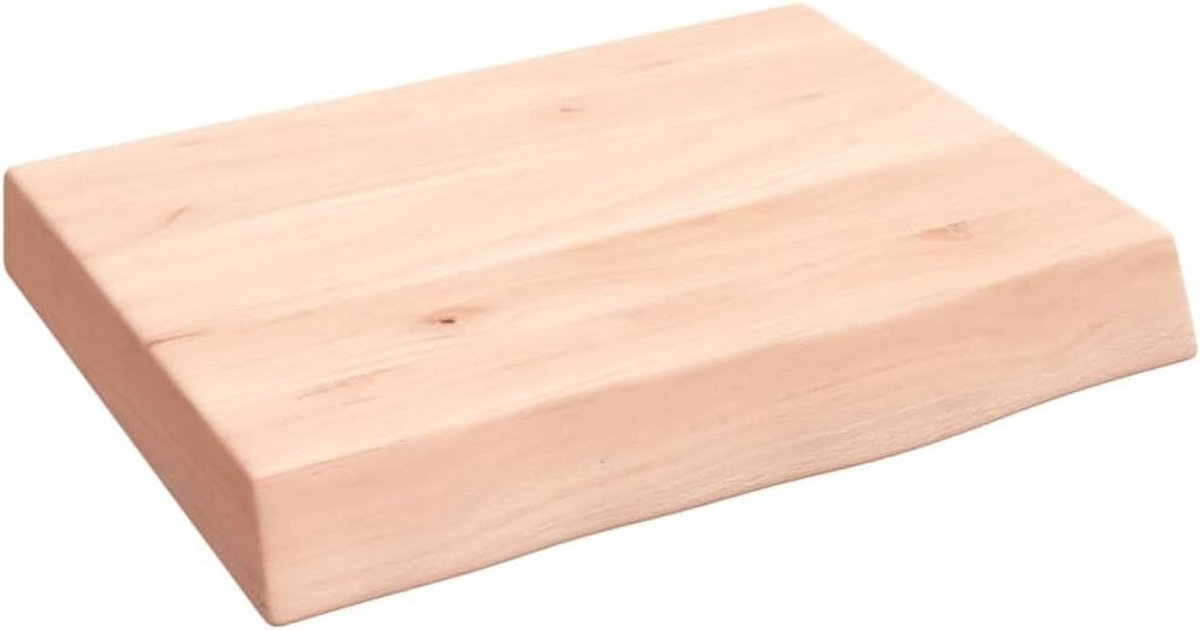 Massief Eiken Houten Wandrek - Rustiek Wandplank voor Woonkamer, Kantoor of Badkamer - 40x