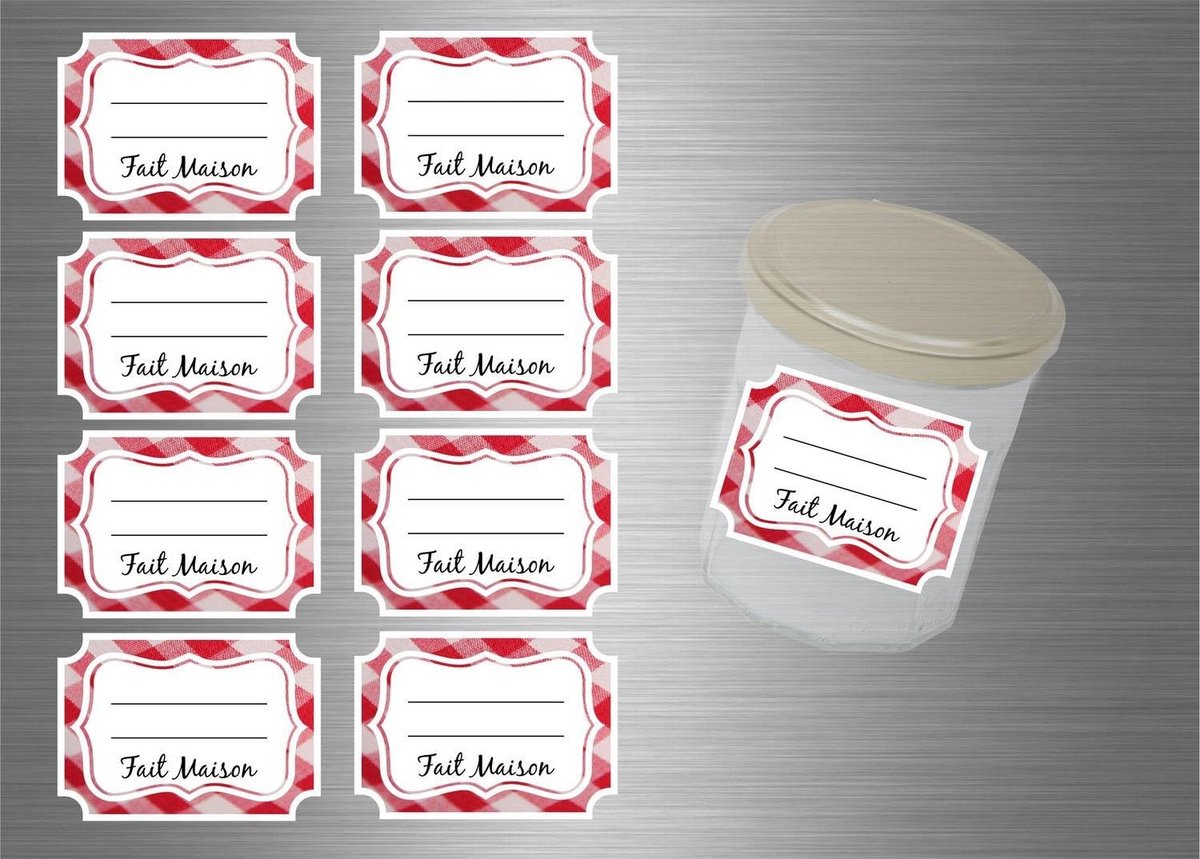 Zelfklevende Etiketten voor Jam, 96 Stuks, Weerbestendig