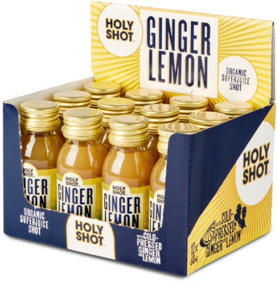 Holyshot immunity ginger lemon bio flesje (12x 60ml)